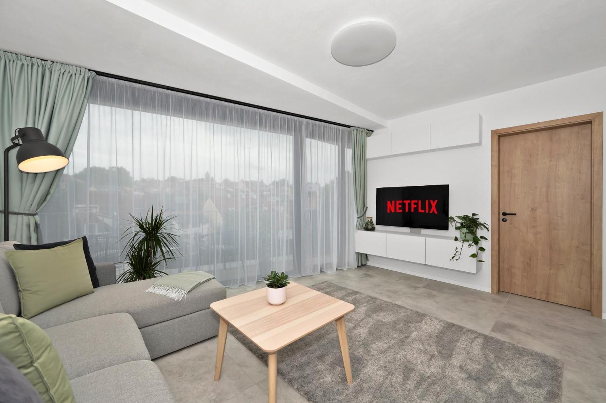 Fully Equipped Apartments With Terraces, Free Garage Parking, Netflix & Ac - By Apartmany Slapanice Cz Exterior foto